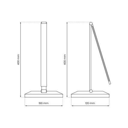 LED Stolná lampa s bezdrôtovým nabíjaním VARIO LED/5W/230V 3000-6000K biela