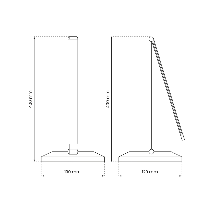 LED Stolná lampa s bezdrôtovým nabíjaním VARIO LED/5W/230V 3000-6000K čierna