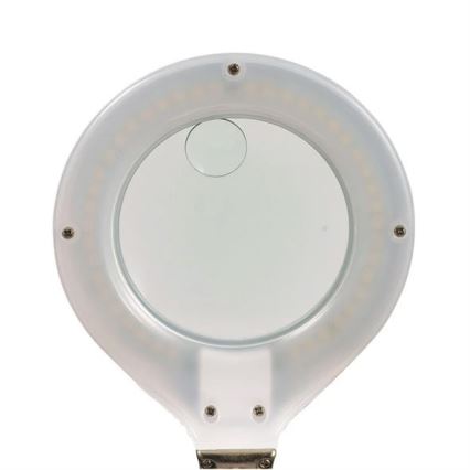 LED Stolná lampa s lupou LED/6,5W/230V biela