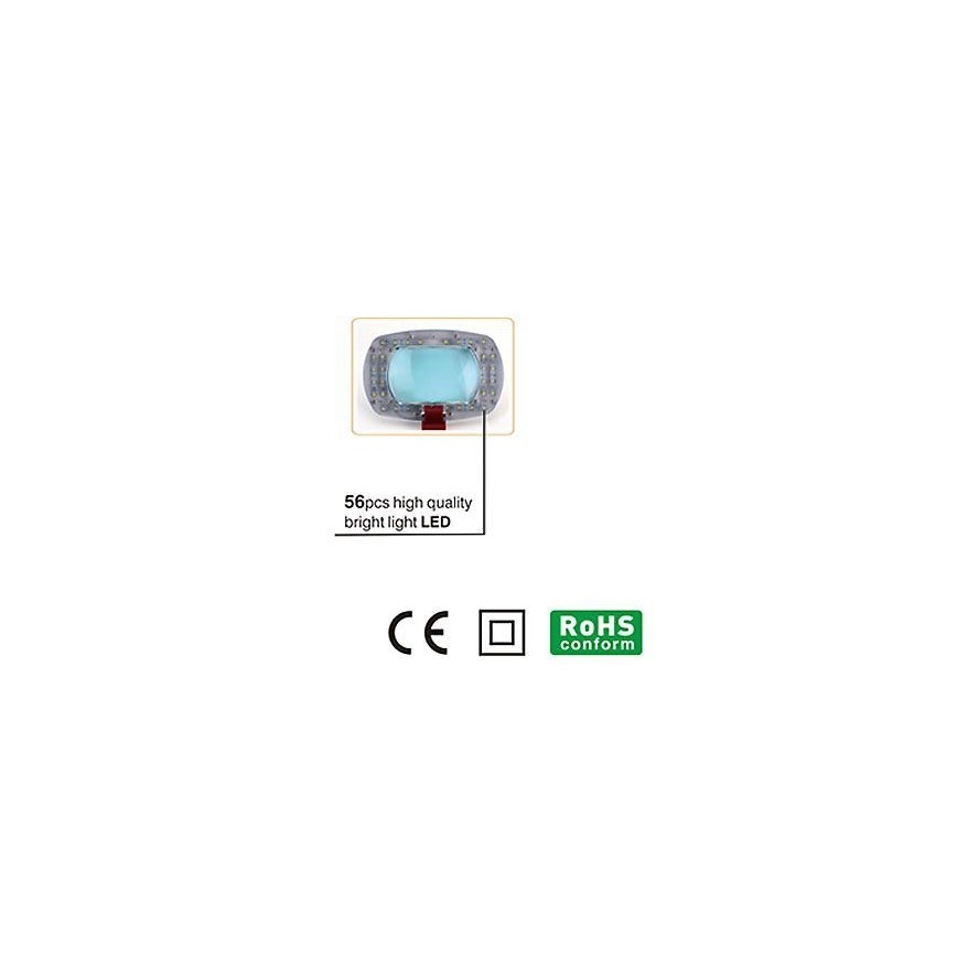 LED Stolná lampa s lupou LED/7W/230V 6500K biela