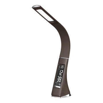 LED stolná lampa stmievateľná s displejom LED/5W/230V hnedá LED stolná lampa stmievateľná s displejom LED/5W/230V hnedá