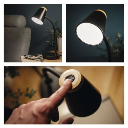 LED stolná lampa TARA LED/4,5W/230V 4000K čierna