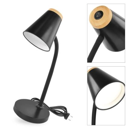 LED stolná lampa TARA LED/4,5W/230V 4000K čierna