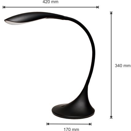 LED Stolná lampa VELA LED/6,5W/230V čierna