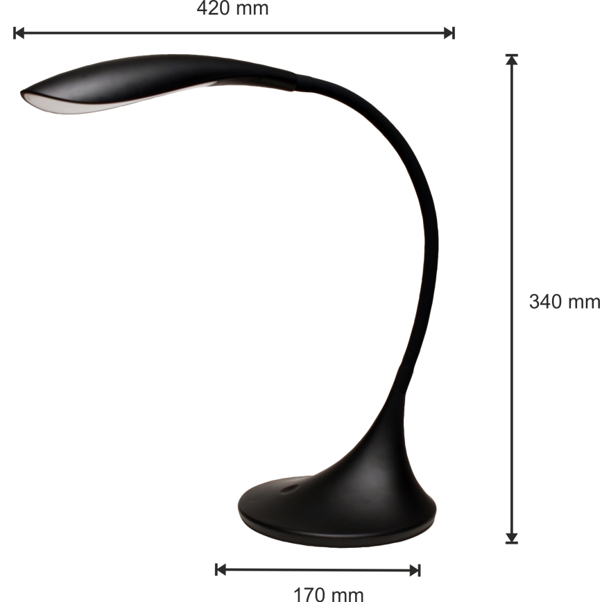 LED Stolná lampa VELA LED/6,5W/230V čierna