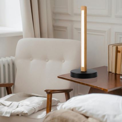 LED stolná lampa VERDE LED/10W/230V 3000K dub/čierna