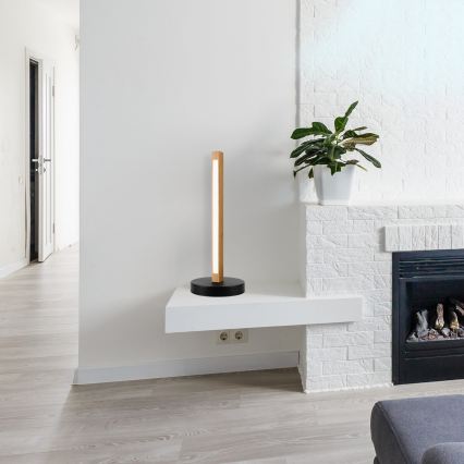 LED stolná lampa VERDE LED/10W/230V 3000K dub/čierna