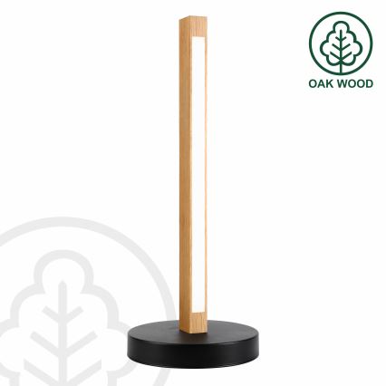LED stolná lampa VERDE LED/10W/230V 3000K dub/čierna