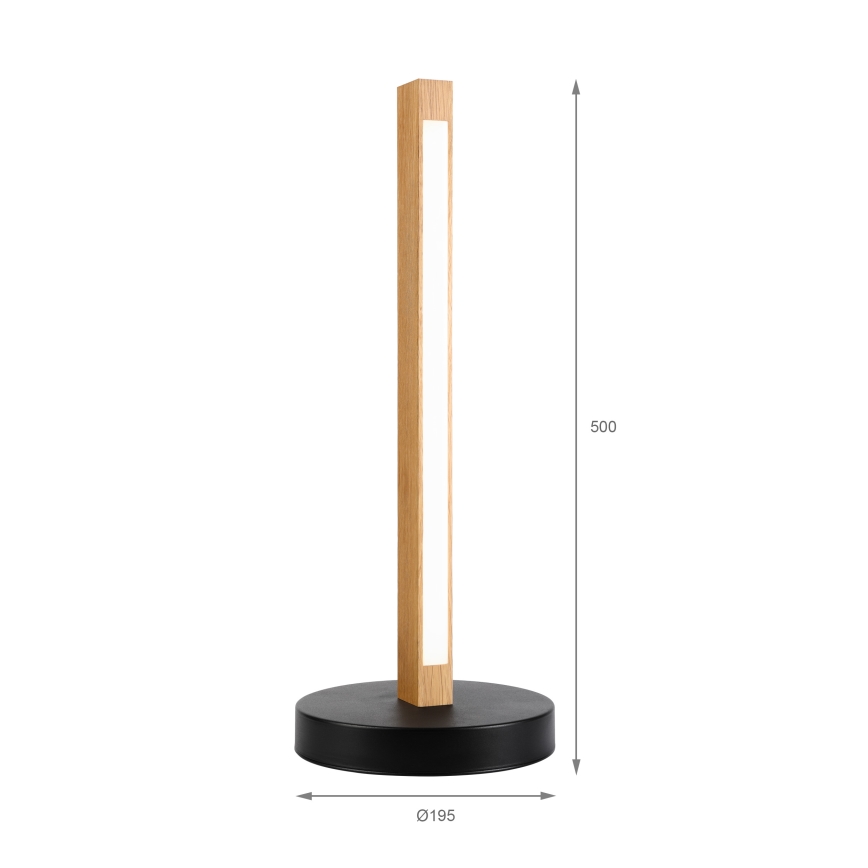 LED stolná lampa VERDE LED/10W/230V 3000K dub/čierna