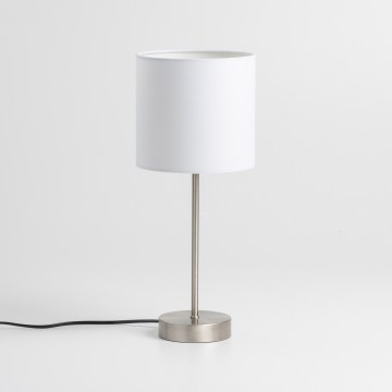 LED stolová lampa 1xE14/5W/230V biela/matný chróm