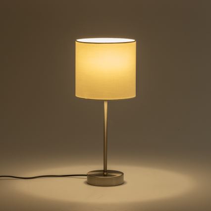 LED stolová lampa 1xE14/5W/230V biela/matný chróm