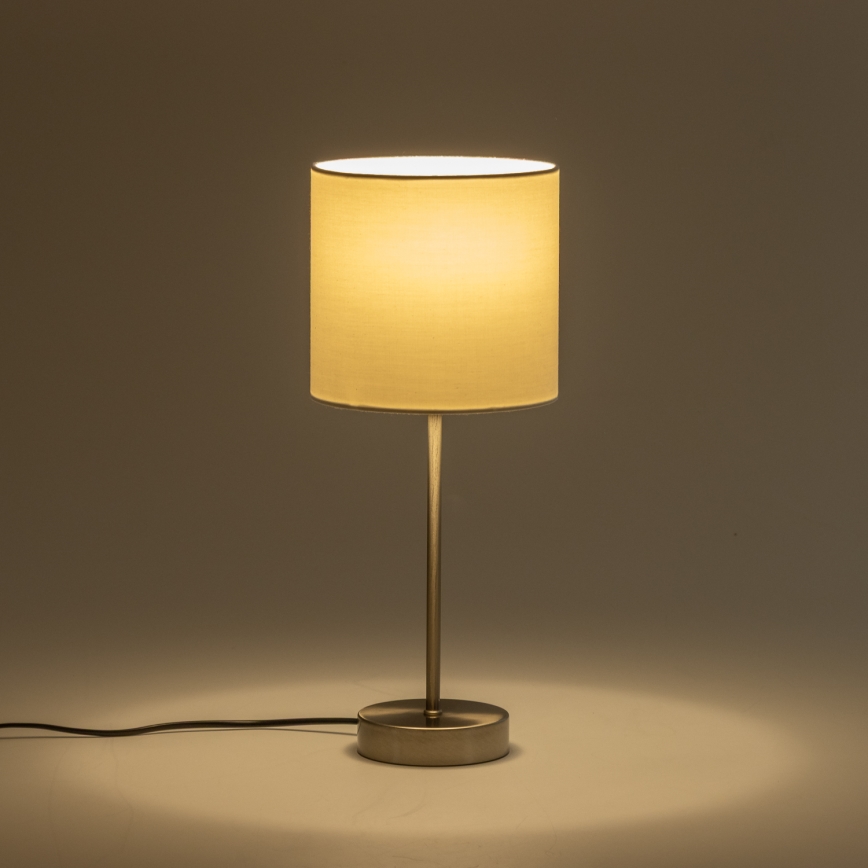 LED stolová lampa 1xE14/5W/230V biela/matný chróm