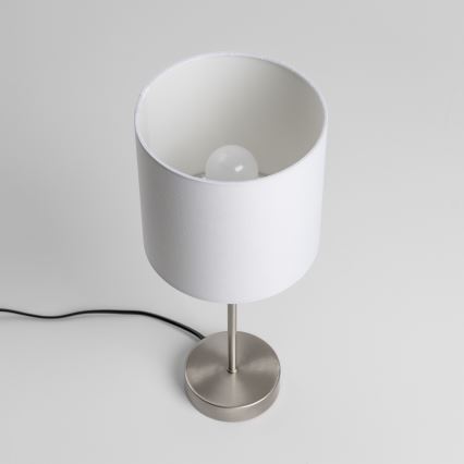 LED stolová lampa 1xE14/5W/230V biela/matný chróm