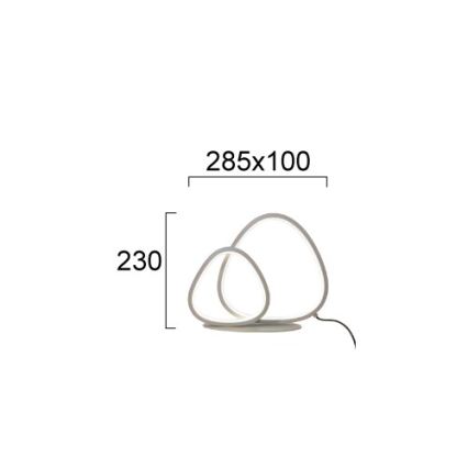 LED stolová lampa HELIX LED/15W/230V strieborná