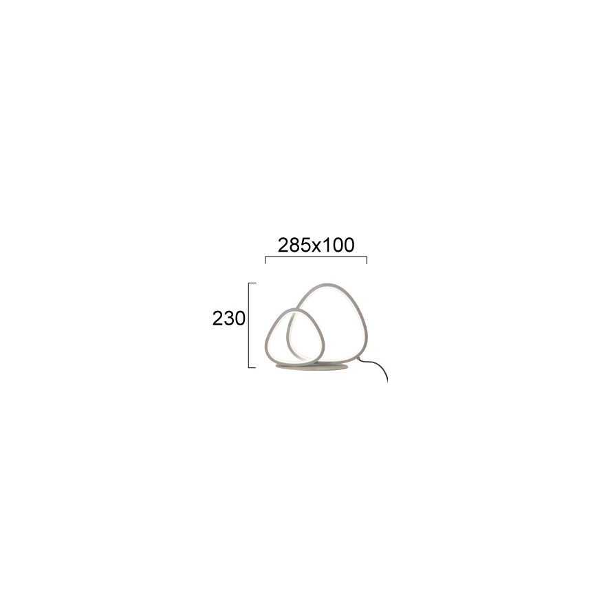 LED stolová lampa HELIX LED/15W/230V strieborná
