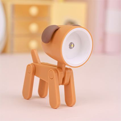 LED Stolová lampa LED/0,06W/3xLR41 pes oranžová