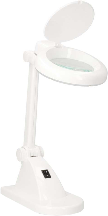 LED stolová lampa s lupou LED/6W/230V biela