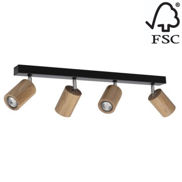 LED Stropné bodové svietidlo MATTI 4xGU10/5W/230V dub – FSC certifikované