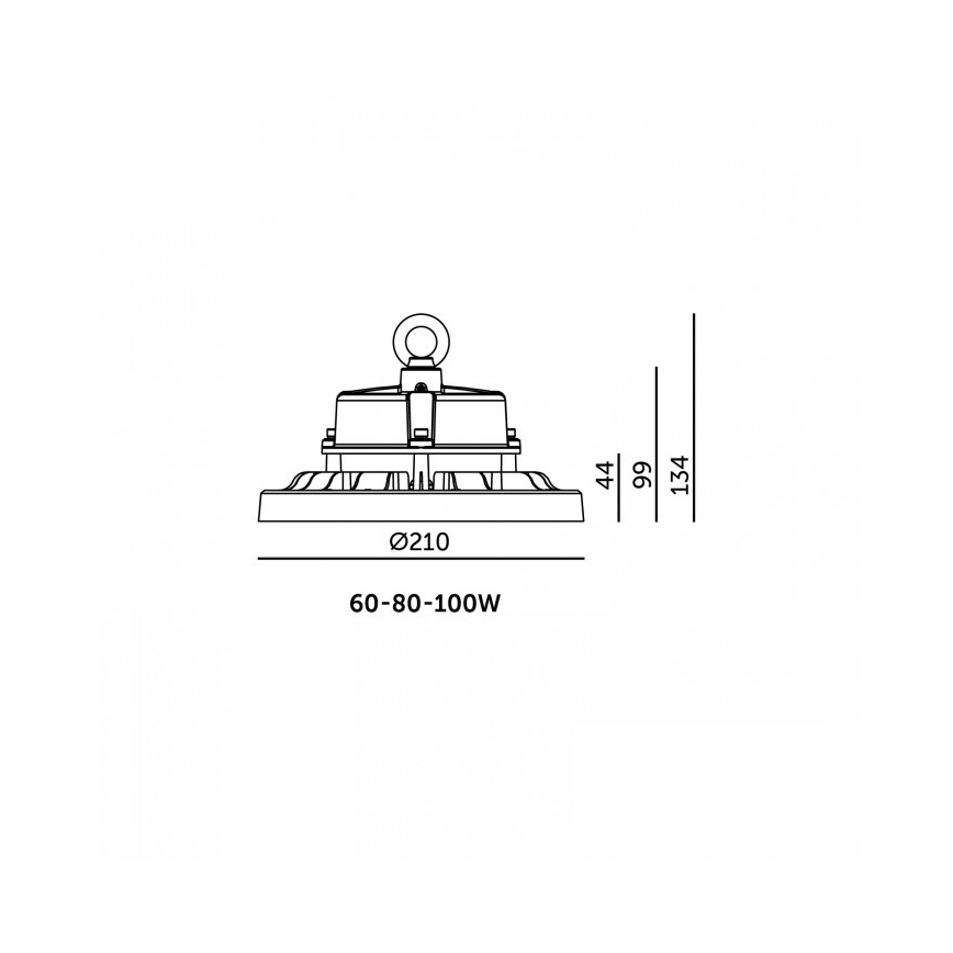 LED priemyselné stropné svietidlo RIO PRO HIGHBAY LED/60/80/100W/230V 4000/5000/6000K IP66