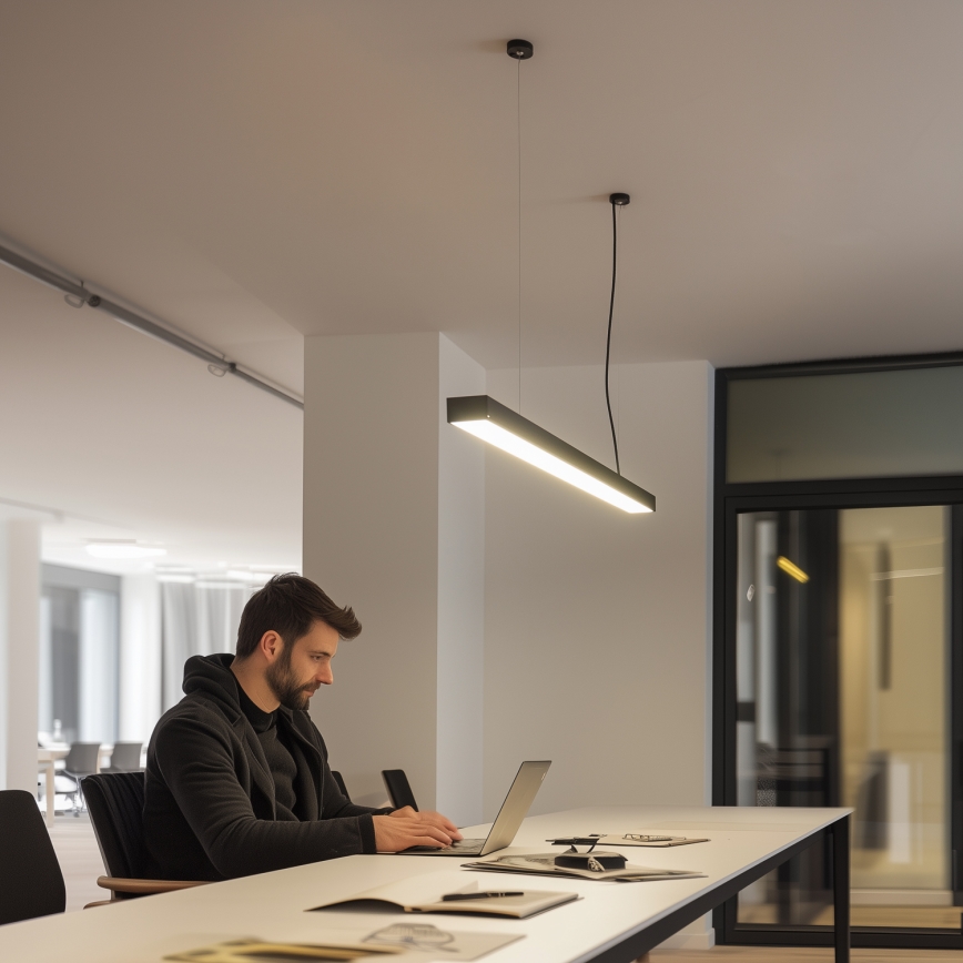 LED stropné prisadené závesné svietidlo CYNIDECO LED/12W/230V 4000K čierna