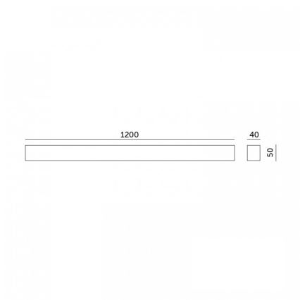 LED stropné prisadené závesné svietidlo KOLINE LED/40W/230V 3000/4000/6500K 120 cm čierne