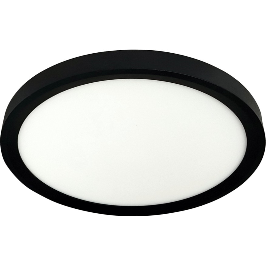 LED stropné svietidlo, 18 W, 230 V, 3000/4000/6500 K, priemer 23 cm, čierne