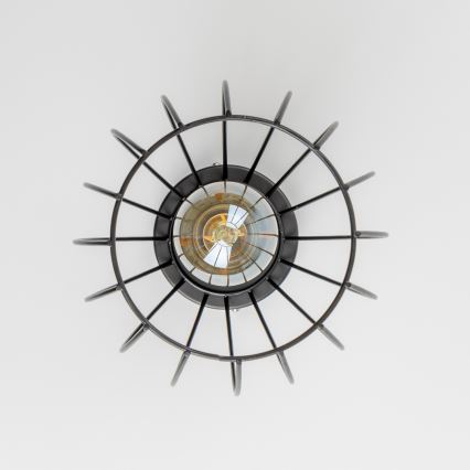 LED Stropné svietidlo 1xE27/6,5W/230V čierne