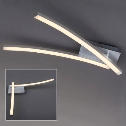 LED Stropné svietidlo 2xLED/6W/230V 3000K matný chróm