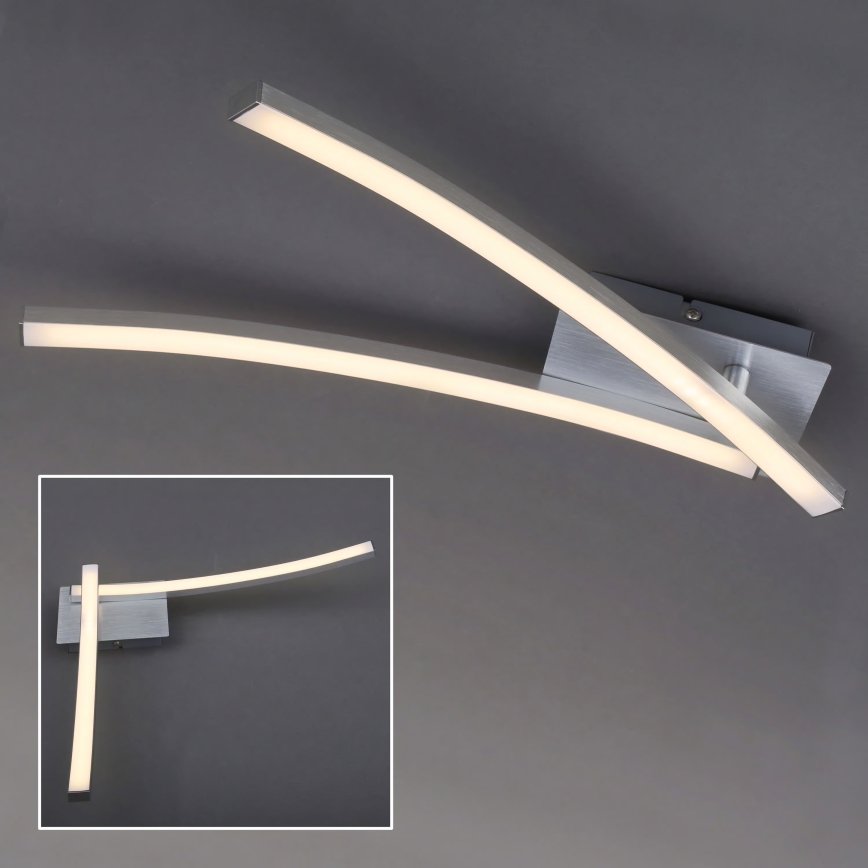 LED Stropné svietidlo 2xLED/6W/230V 3000K matný chróm