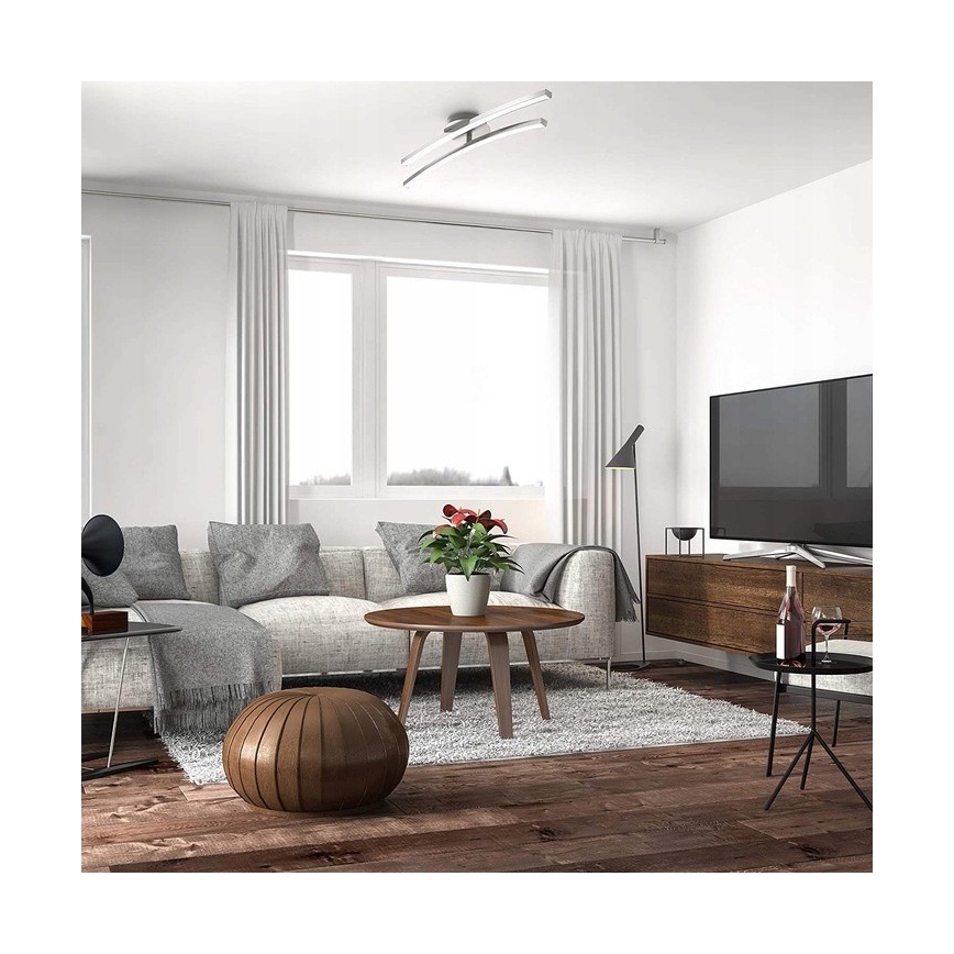 LED stropné svietidlo 2xLED/6W/230V lesklý chróm