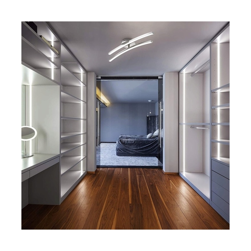 LED stropné svietidlo 2xLED/6W/230V lesklý chróm