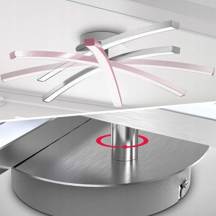 LED stropné svietidlo 2xLED/6W/230V lesklý chróm