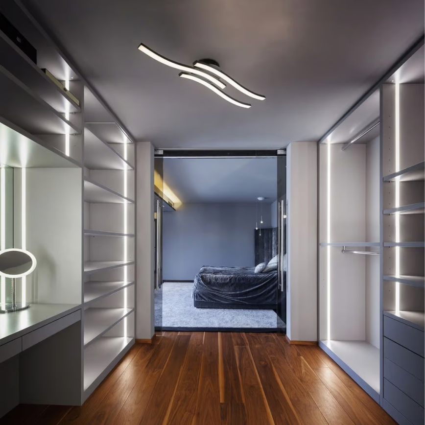 LED stropné svietidlo 3xLED/6W/230V 2700K čierne