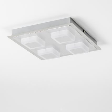 LED stropné svietidlo 4xLED/5W/230V 3000K 28x28 cm matný chróm