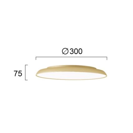 LED stropné svietidlo ART LED/21W/230V zlaté
