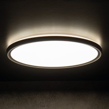LED stropné svietidlo AZPO LED/22W/230V 3000/4000/6000K pr. 42 cm IP54 čierne