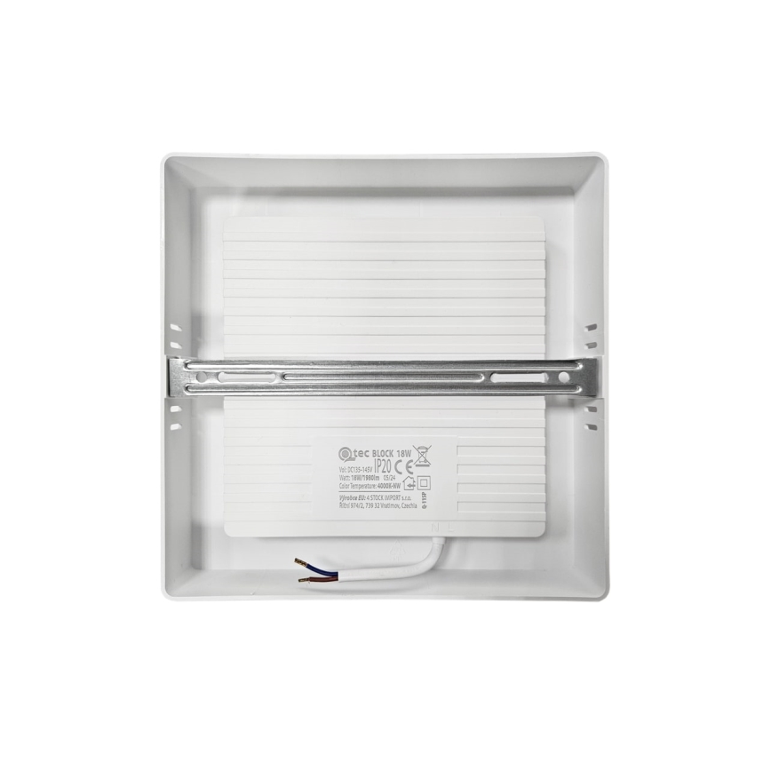 LED Stropné svietidlo BLOCK LED/18W/230V 4000K 21,4x21,4 cm biela