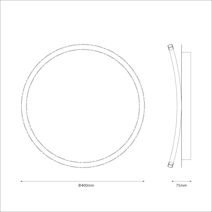 LED stropné svietidlo CALI LED/30W/230V pr. 40 cm čierna
