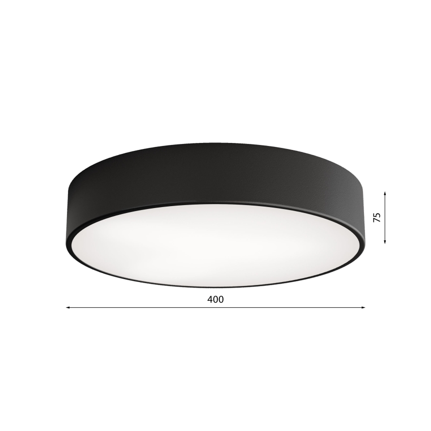 LED Stropné svietidlo CLEO LED/43W/230V 4000K pr. 40 cm čierna