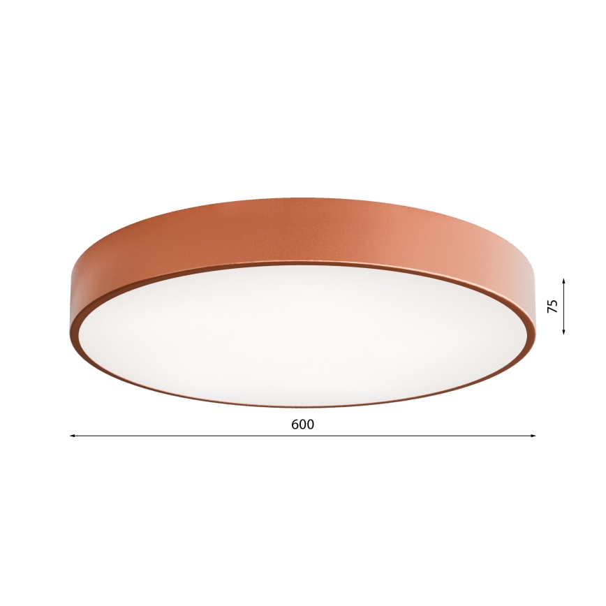 LED Stropné svietidlo CLEO LED/69W/230V 3000K pr. 60 cm medená
