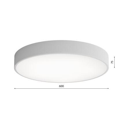 LED Stropné svietidlo CLEO LED/69W/230V 3000K pr. 60 cm šedá