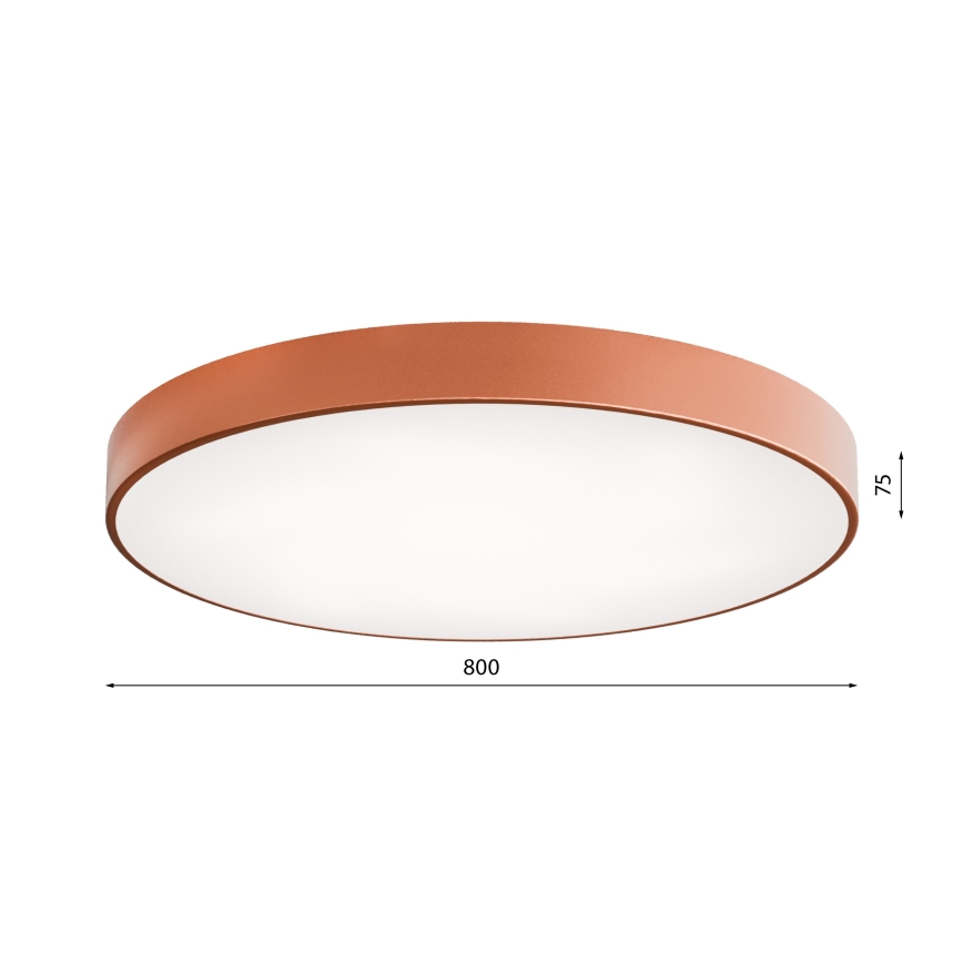 LED Stropné svietidlo CLEO LED/96W/230V 4000K pr. 80 cm medená