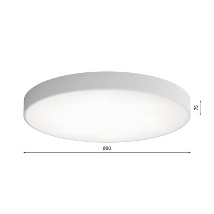 LED Stropné svietidlo CLEO LED/96W/230V 4000K pr. 80 cm šedá