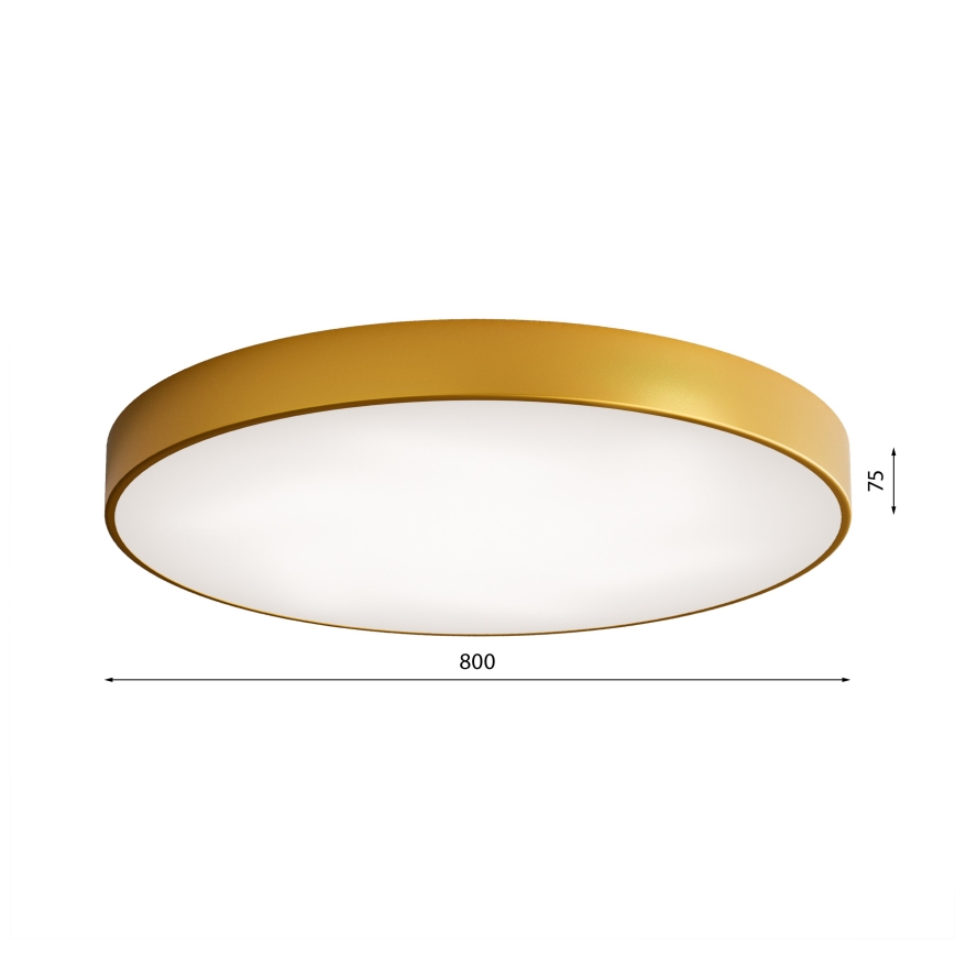 LED Stropné svietidlo CLEO LED/96W/230V 4000K pr. 80 cm zlatá