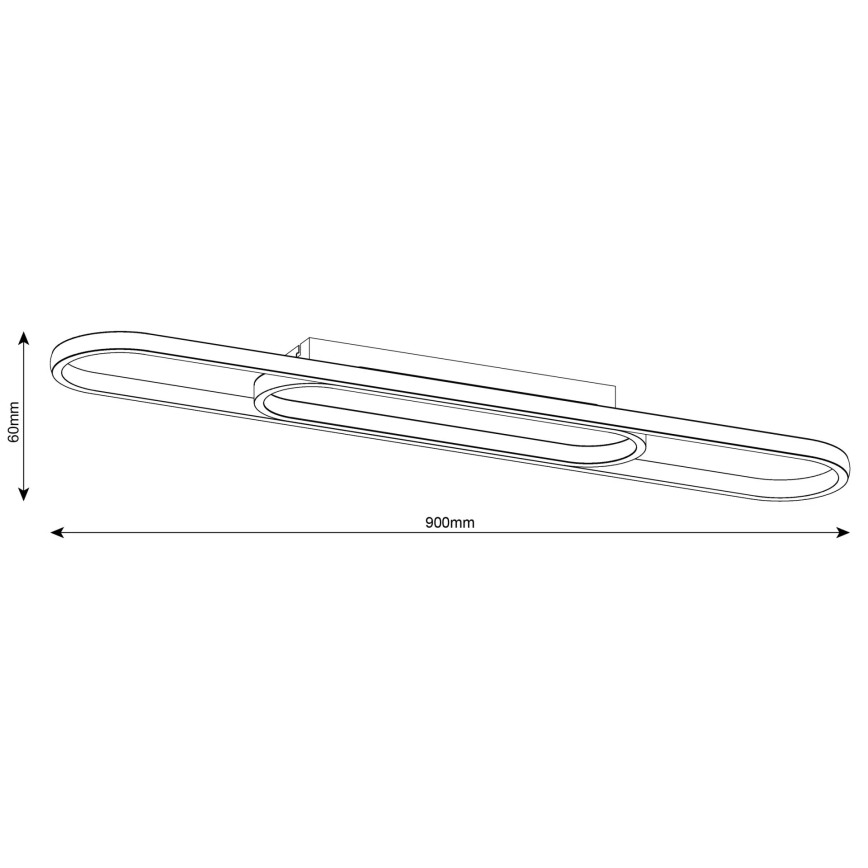 LED stropné svietidlo CORDOBA LED/26W/230V čierne