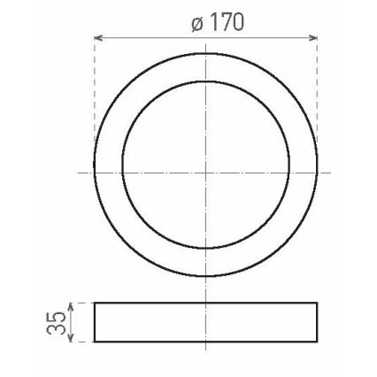 LED Stropné svietidlo FENIX LED/12W/230V 3800K pr. 17 cm