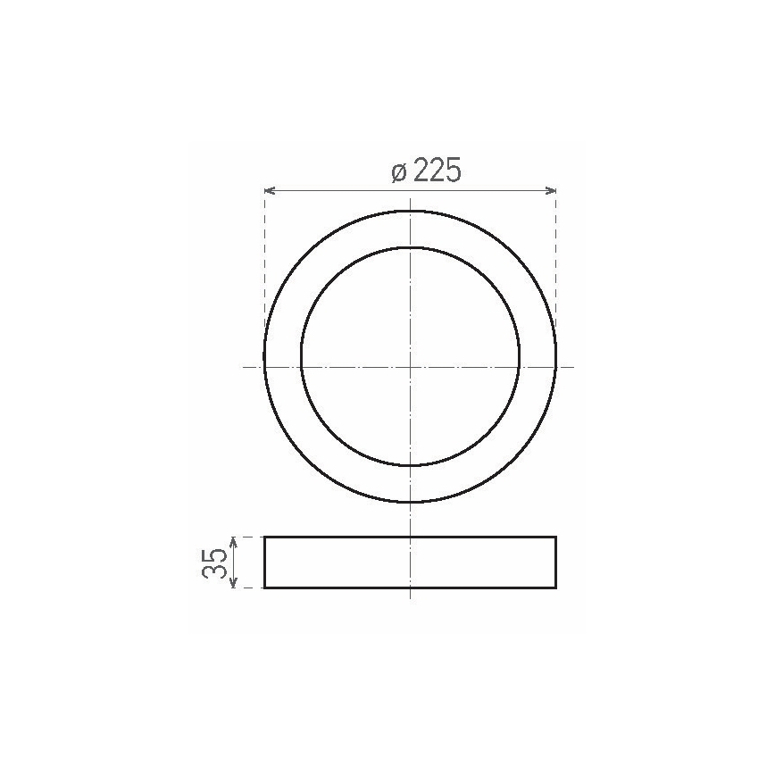 LED stropné svietidlo FENIX LED/18W/230V 2800K pr. 22,5 cm