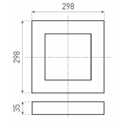 LED Stropné svietidlo FENIX LED/24W/230V 2800K 29,8 cm