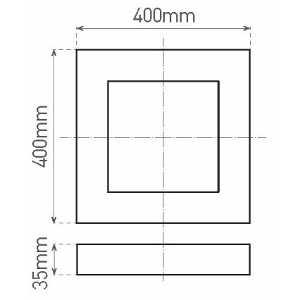 LED Stropné svietidlo FENIX LED/32W/230V 3800K 40 cm snehovo biela