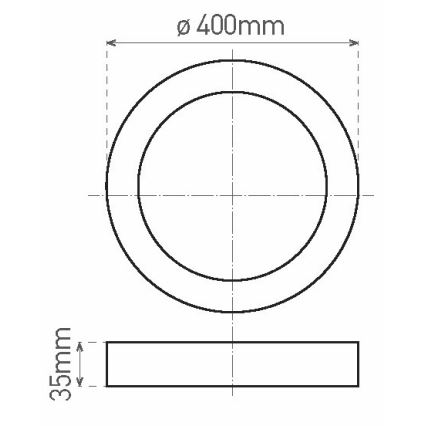 LED Stropné svietidlo FENIX LED/32W/230V 3800K pr. 40 cm